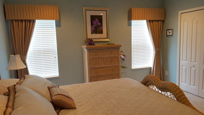 Complete bedroom Ensemble with matching Pleated Cornice & Draperies